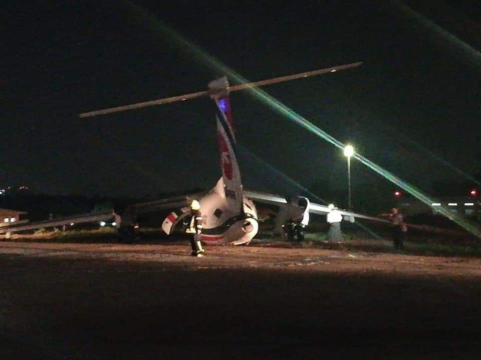 A Biman Bangladesh Airlines DHC-8-402Q Dash 8 was involved in an accoident at Yangon Airport, Myanmar     