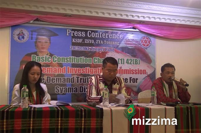 CSO's in Chin State appeal to government for justice for murdered schoolteacher by armed Manipuri insurgent from Manipuri State, India 