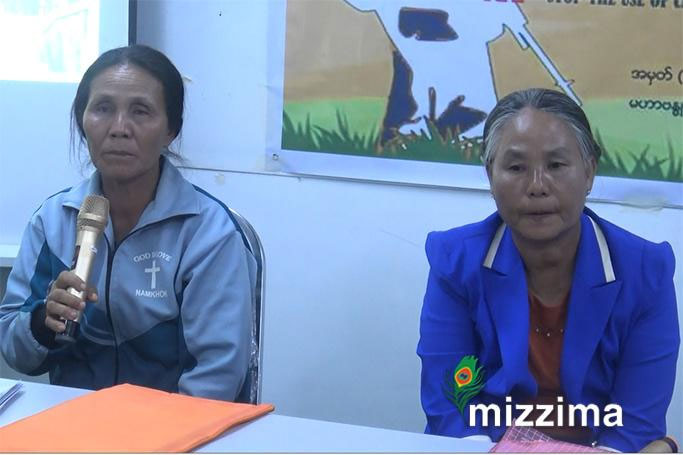 Two mothers requested in a Yangon press conference for their teenage sons to be released from the Burma Army which forcibly conscripted them 