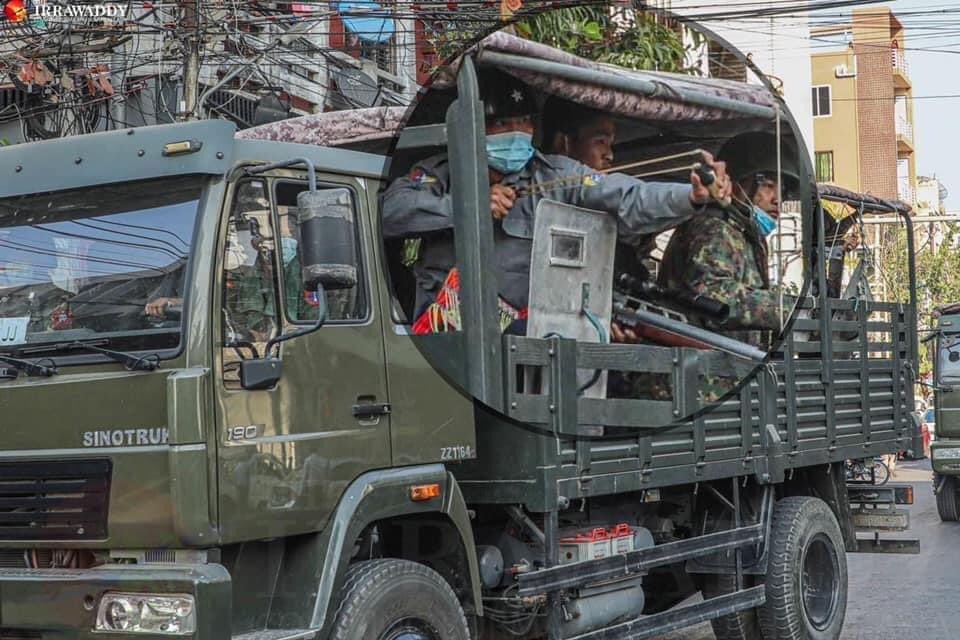 Myanmar junta cut internet service and deployed troops around the country on Monday in signs of a feared crackdown on anti-coup protests, hours after security forces fired to disperse a demonstration in the country's north