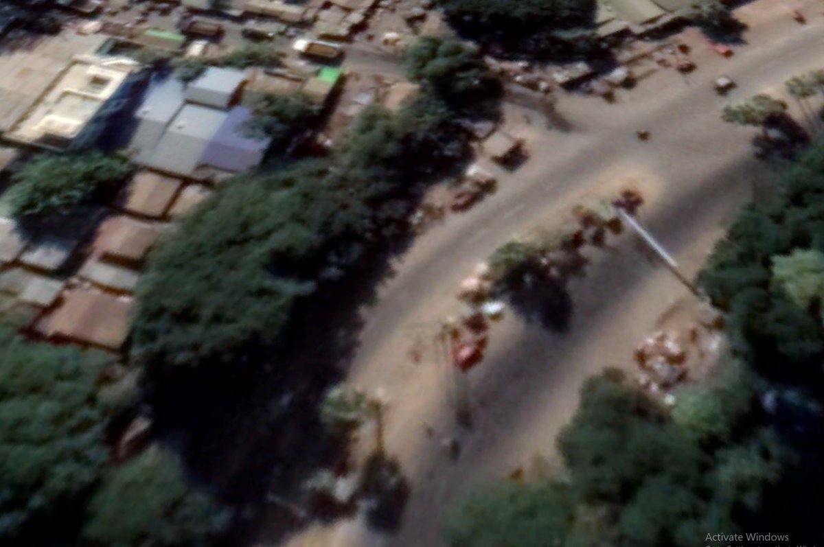 Geolocation of drone footage which appears to show security forces dispersing protesters in Mandalay, Myanmar.   Two people were killed earlier today when security forces opened fire with live rounds.   