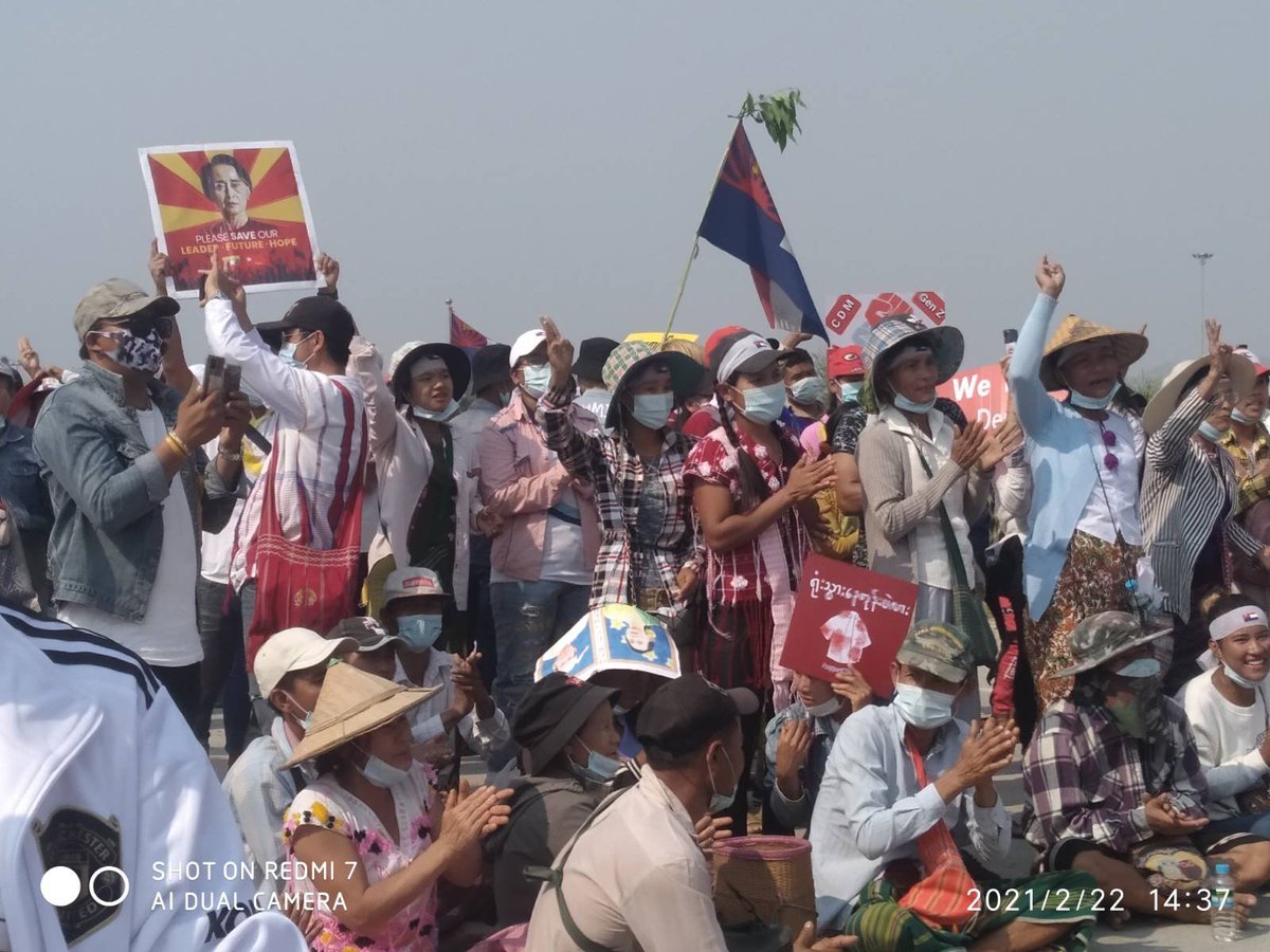 Peaceful protest in Myawaddy today