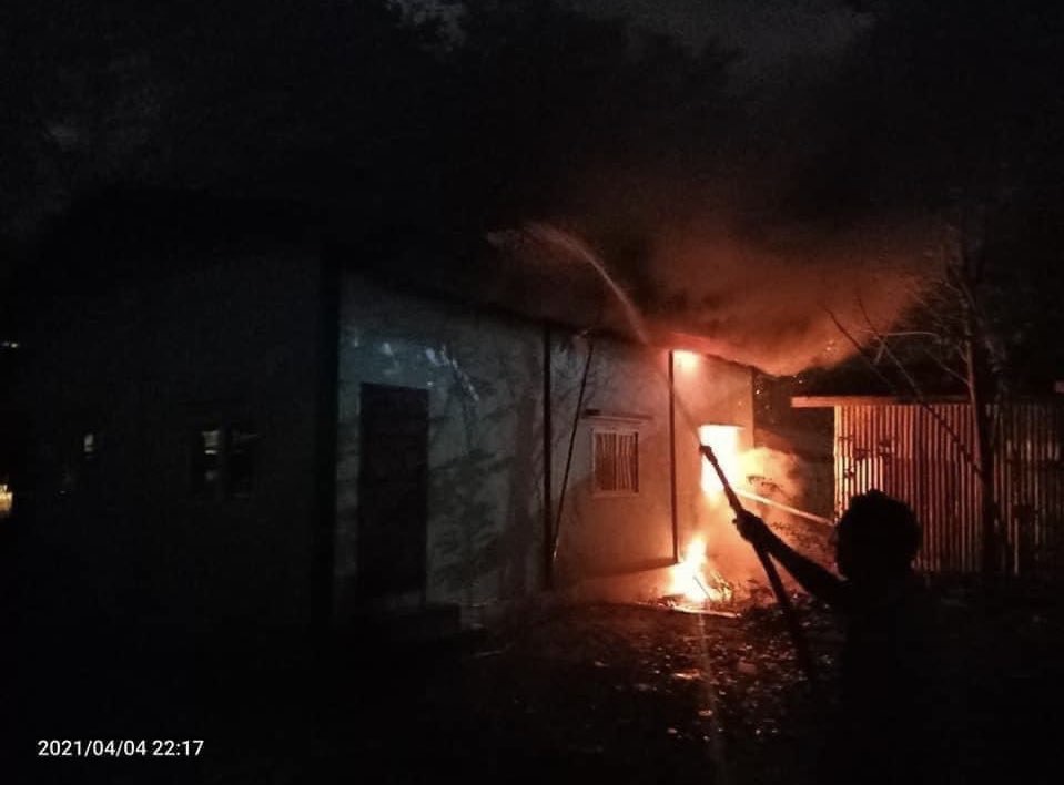 North Dagon, Yangon:  Fire broke out at a Ward administration located in Kyaung Street at 11pm
