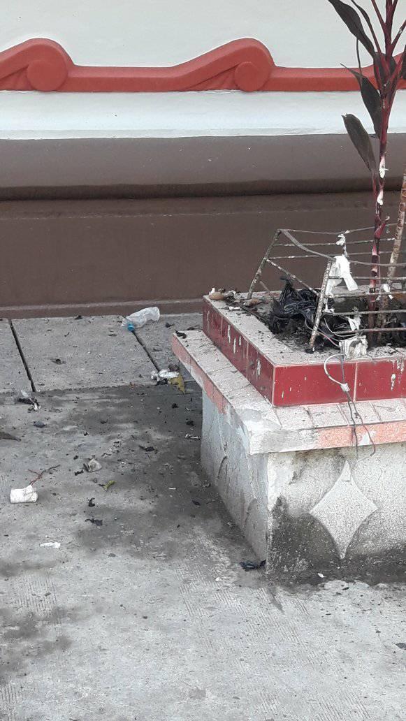 A stun grenade exploded outside the Myanma Port Authority office on Pansodan Road in Kyauktada Township, Yangon, on Wednesday morning. No damage was reported. (Photo: CJ)  
