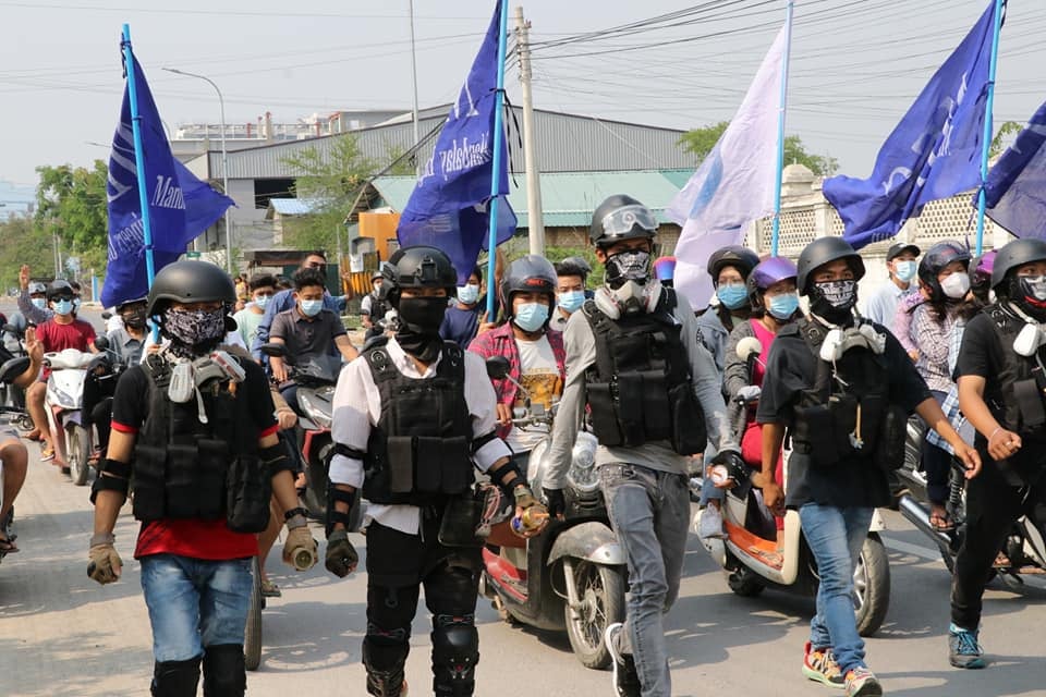 Engineers in Mandalay  staged a protest against the junta on Thursday evening, despite ongoing crackdowns by the security forces. (Photo: CJ)  