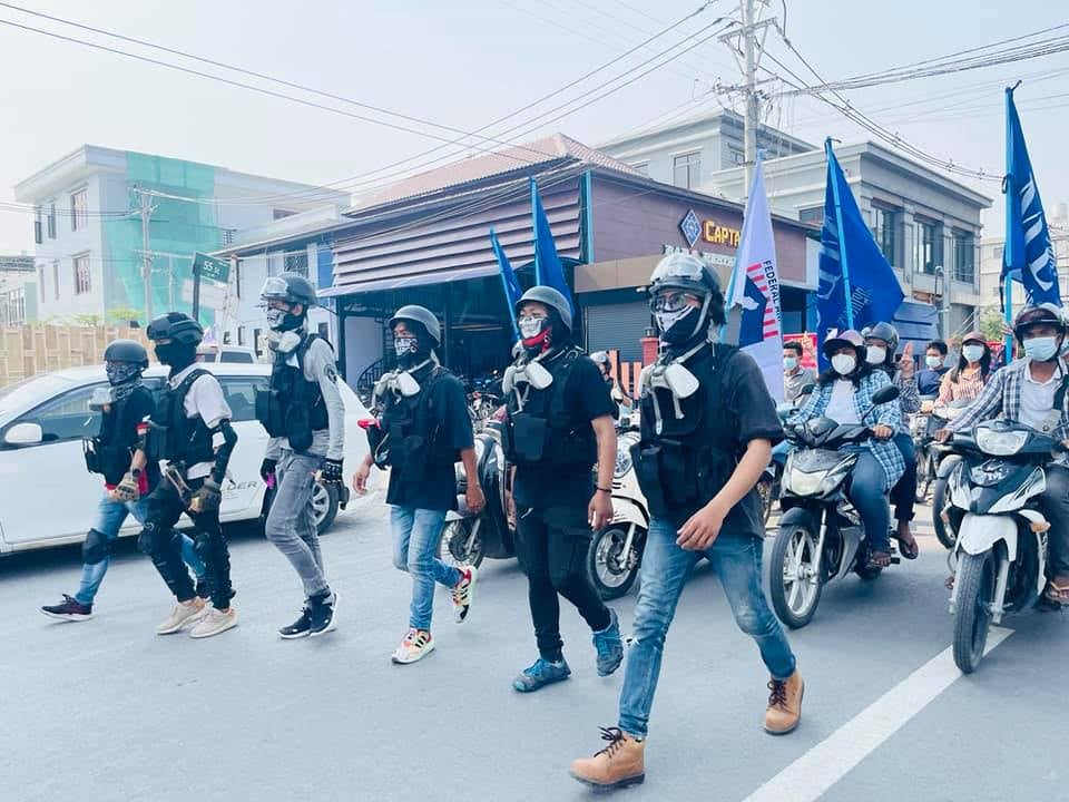 Engineers in Mandalay  staged a protest against the junta on Thursday evening, despite ongoing crackdowns by the security forces. (Photo: CJ)  
