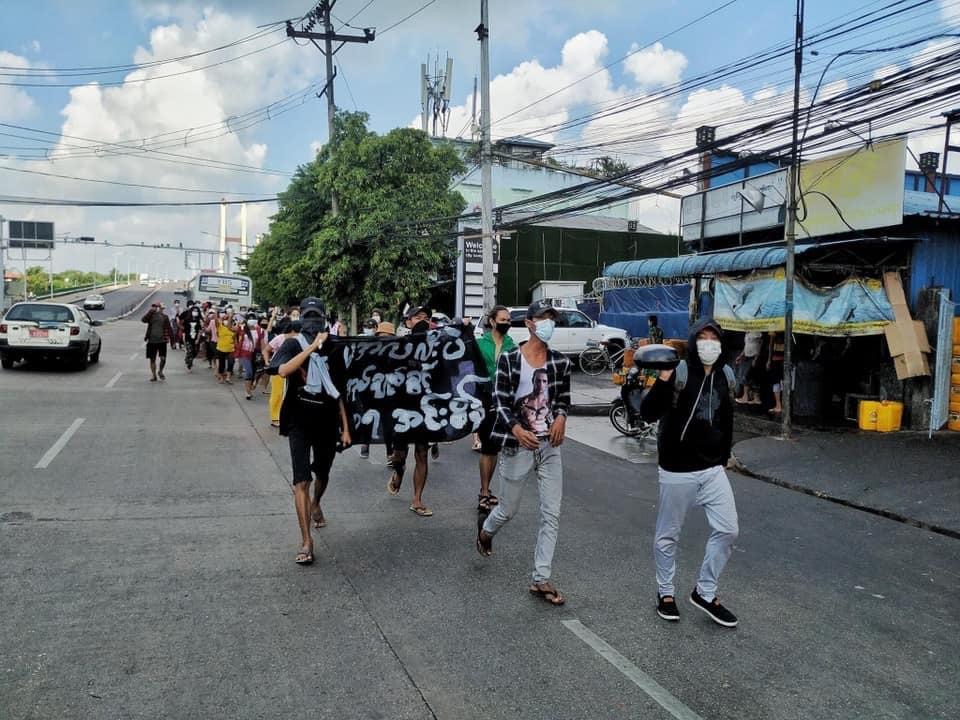 Young anti-government protesters took to the streets in Insein Township, Yangon Region on May 2, urging the township refused to be governed by the junta.  (Photos: CJ) 