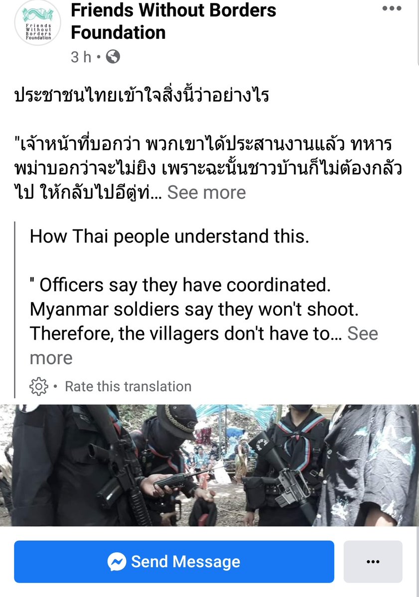 A help group in Thailand says nation's pushing recent Myanmar refugees back to bordering Karen state. This despite reports of ongoing attacks in parts of Karen. Some refugees apparently said they're told to return to give impression it's safe to do so 