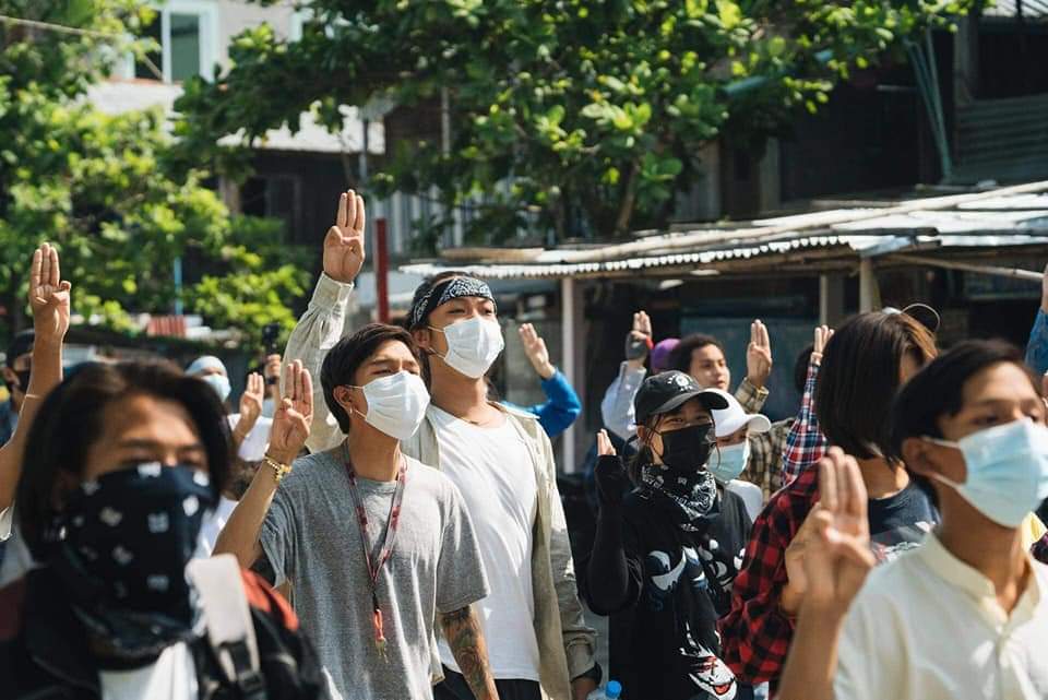 Students strike in Mandalay  May 16, 2021  Students from Yadanabon University in Mandalay continued their protest movement against the military junta on Sunday. (Photo: CJ) 