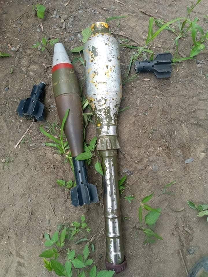 These are the weapons used by junta to kill civilians in Hakha, Chin State. The photos were published by Chinland Defence Force