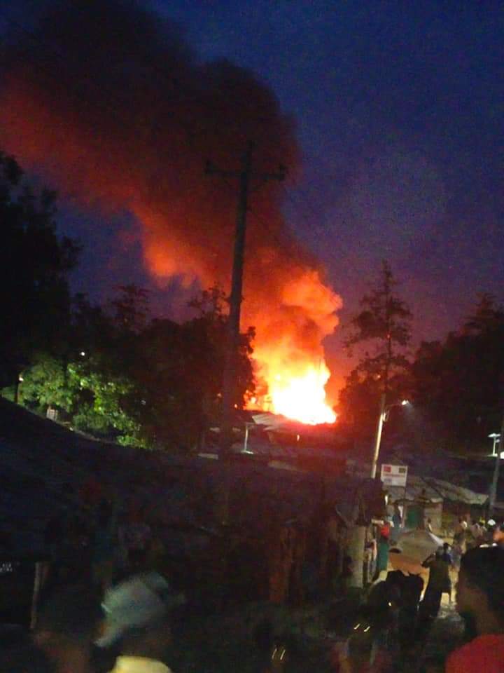 Fire accident starting again in Camp9, Balukali1 right now. Bangladesh