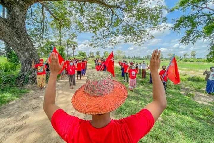 A demonstration was held in Taze, Sagaing, today (Aug 8 ) to mark the 33rd anniversary of the 8.8.88 pro-democracy uprising against Myanmar's then-military dictatorship and to protest against the current junta.   Photos: CJ  