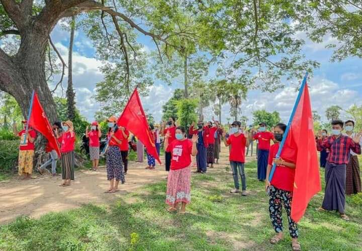A demonstration was held in Taze, Sagaing, today (Aug 8 ) to mark the 33rd anniversary of the 8.8.88 pro-democracy uprising against Myanmar's then-military dictatorship and to protest against the current junta.   Photos: CJ  