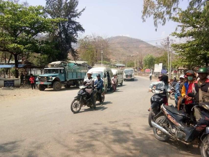 Three civilian resistance groups attacked a police station at the border of Sagaing Region's Kale and Chin State at around 5 a.m. Friday, killing five policemen and injuring several others, locals said. (The attacked police station in March 2020) 