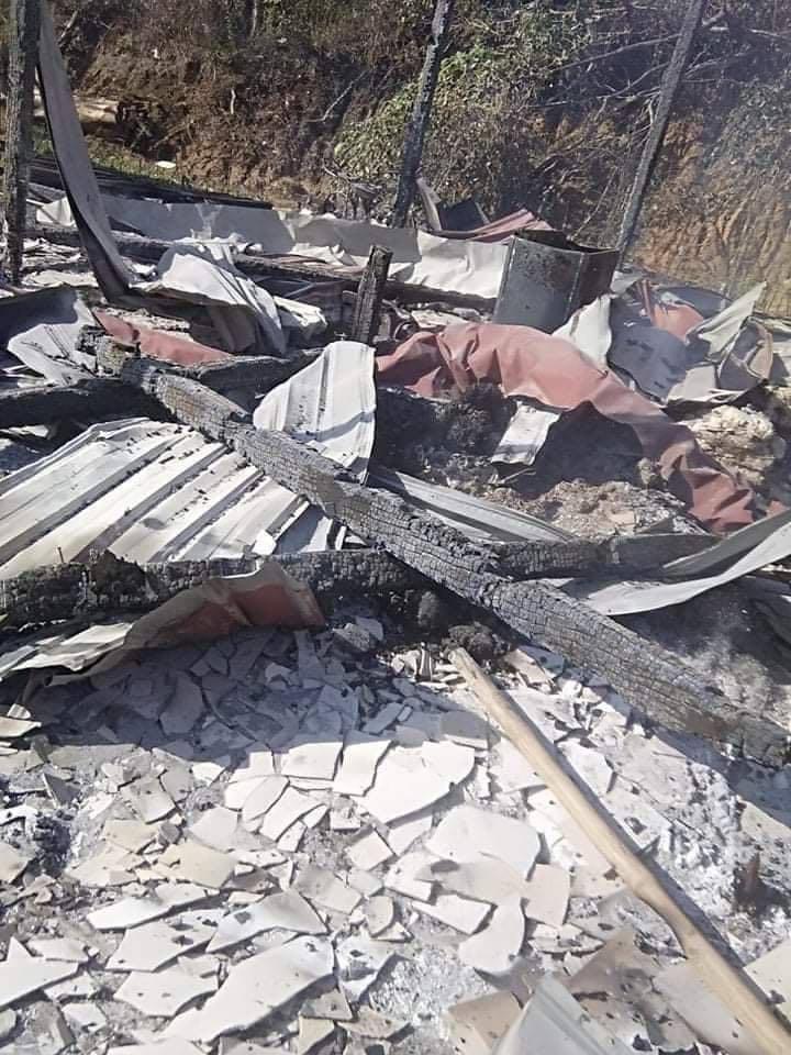 Two civilians, who own a restaurant in the northwestern village of Myanmar, are killed, and their bodies are burned to ashes along with their house at around 11:00 am today 14 December in Konyin, Mingin Township, Sagaing region