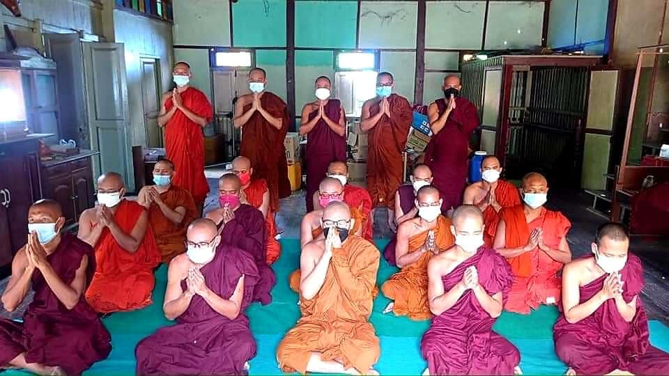 The monks of the Mandalay Sangha Union boycotted in the protest.