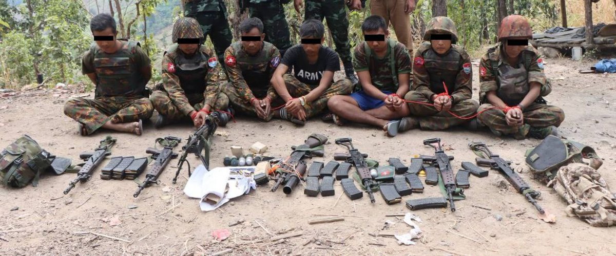 7 Junta soldiers were captured by KNLA in Lay Kay Kyaw, Myawaddy, Kayin State.  Also several MA-3 carbines, MAS-1 DMR, MA-4 rifle with BA203 UBGL along with HEDP-SP M99 pattern grenades and 60mm mortar (MA-9) along with HE mortar shells