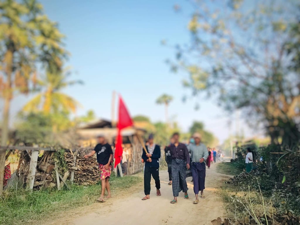 Rebels march in Tangse On January 25, a group of local people staged a protest rally in Tangse Township on January 25.