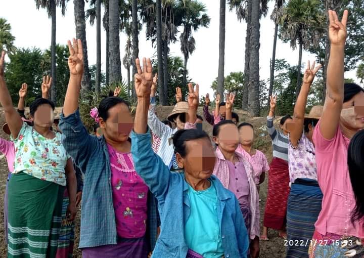 Myaing Township Basic Education General Strike Committee and the people staged a joint protest on January 27. Photo - BEGSC-MYAING