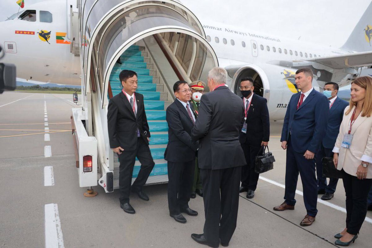 In less than 2 months, Myanmar & Russia met at least 3 times via high-level physical visits. Military chief now making 2nd trip to Russia with his last one only in mid-July. Attending Eastern Economic Forum