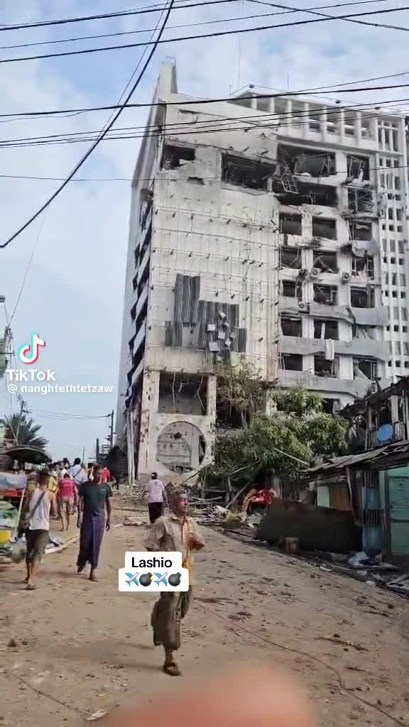 Myanmar: junta bombing raids have caused severe destruction in the resistance-held city of Lashio (northern Shan state), launched despite a MNDAA announcement to seize hostilities and adhere to a Chinese-mediated ceasefire