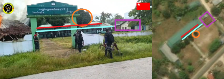 Palaw PDF and members of the KNDO attacked Junta and Pyusawhti militia positions in the village of Meelaungchaung