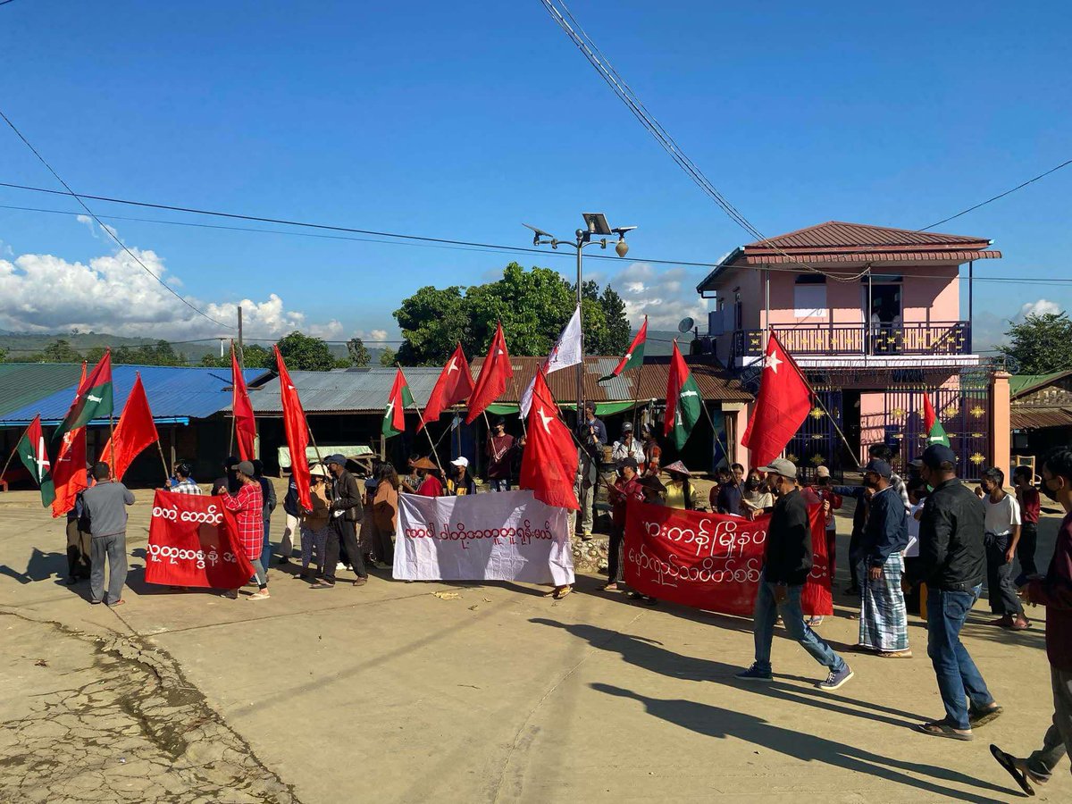 Anti-military strike and KIA, PDF, NUG rally in Phakant city