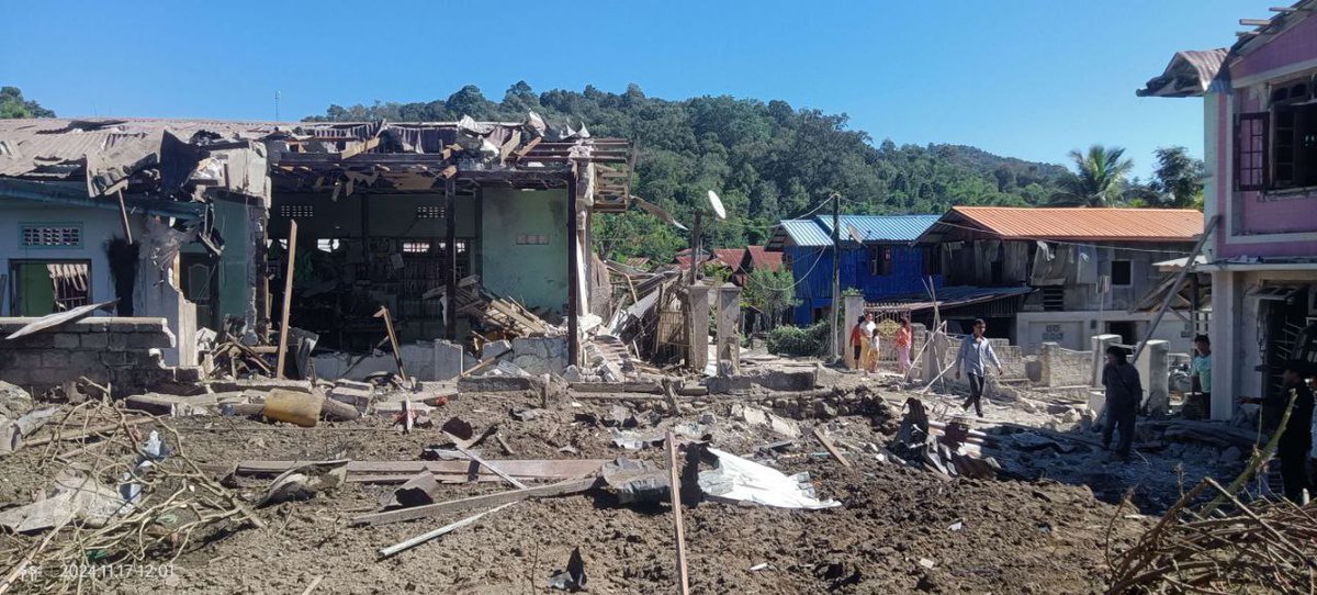 Junta airstrikes killed 17 civilians and wounded 26 others in northern Shan State’s Nawnghkio Township between Nov. 1 and 21, according to the Ta’ang National Liberation Army. 