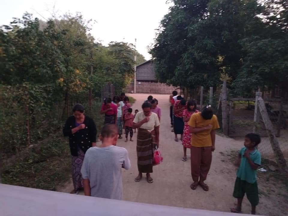 Demonstration against military dictatorship in Yi Ma Pin Township