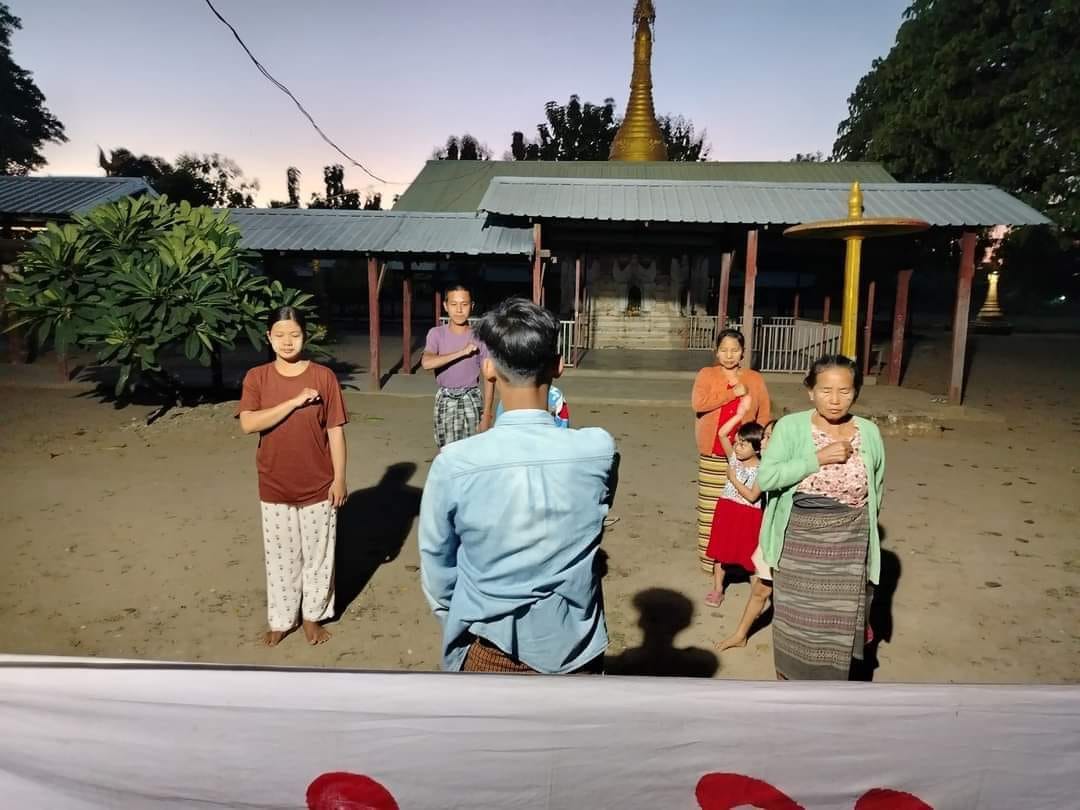 Demonstration against military dictatorship in Yi Ma Pin Township