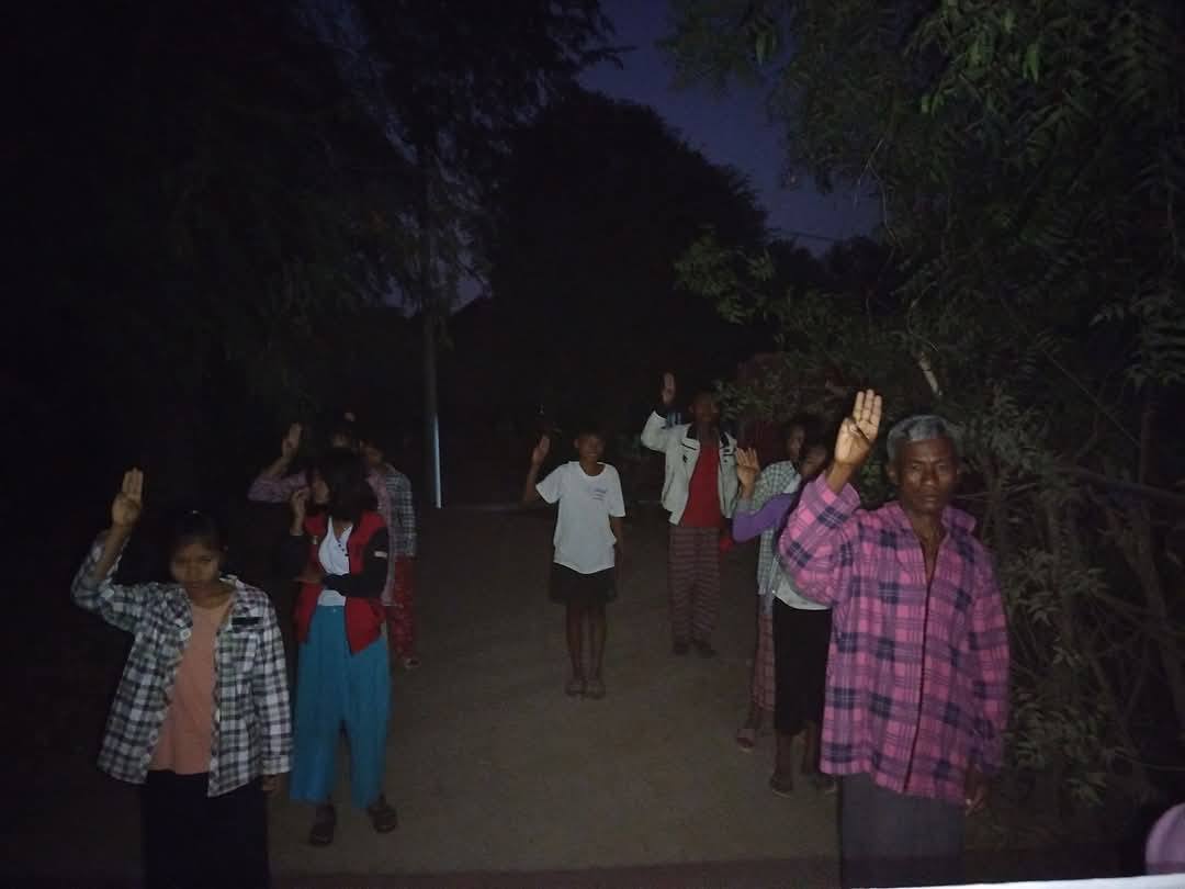 Demonstration against the military dictatorship in Yma Pin Township