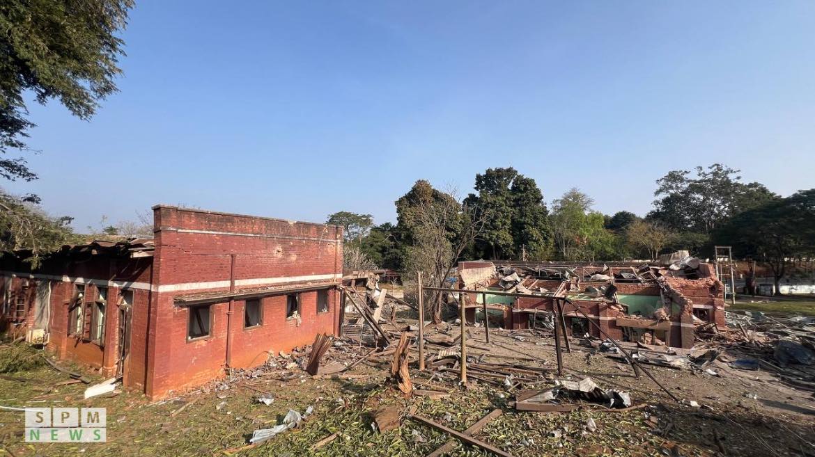 A medic and civilian were killed and at least 20 others injured in a  junta airstrike on Kyaukme hospital under the control of the Ta’ang  National Liberation Army in northern Shan State on Saturday, according  to media reports. Photo: Shwe Phee Myay News Agency