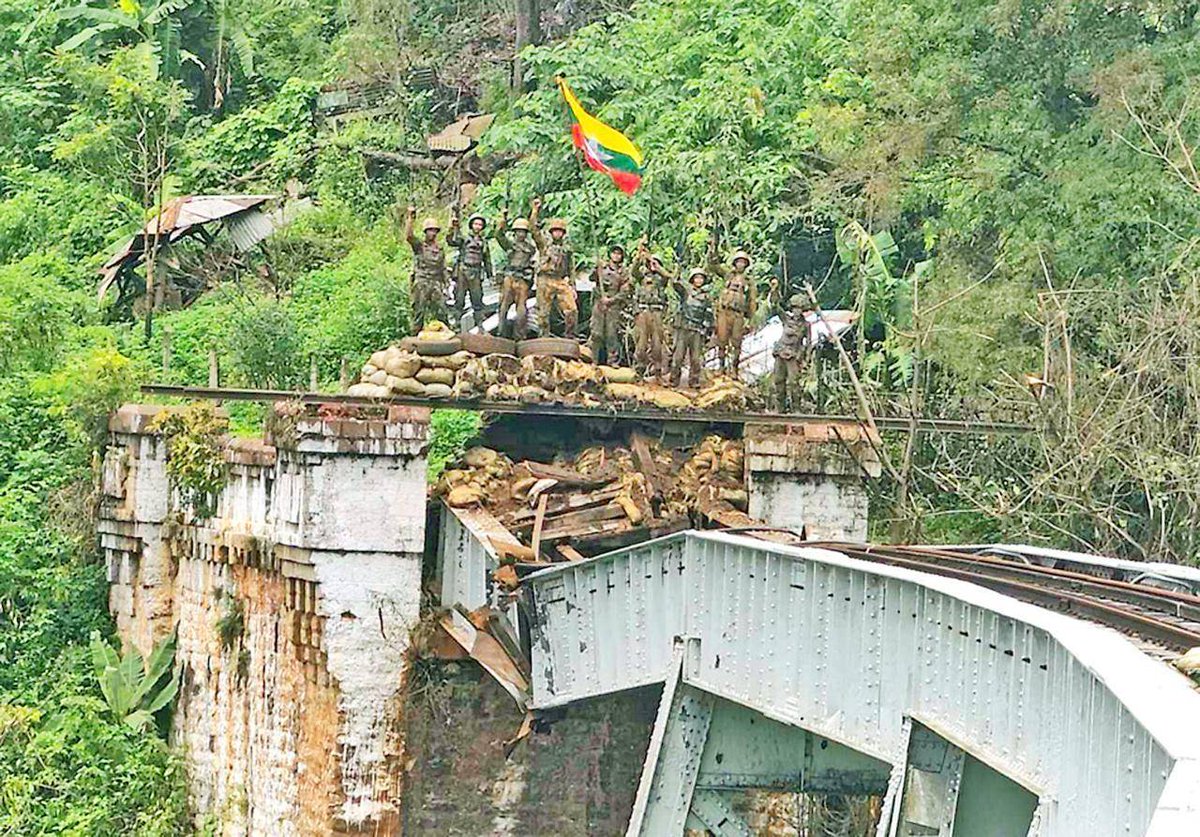 Junta troops advancing from newly recaptured Nawnghkio reclaim key Shan State routes from the TNLA, forcing over 10,000 villagers to flee  shelling and airstrikes.