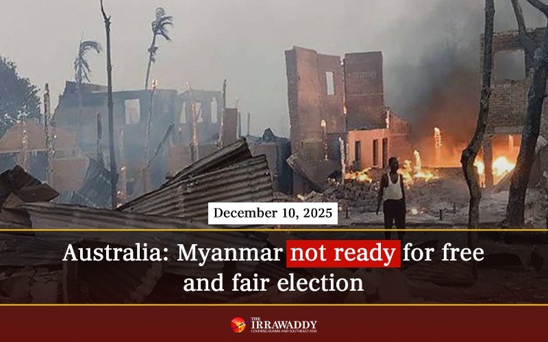 Australian government rules out any chance of free, fair and inclusive  elections in Myanmar, citing the junta’s ongoing human rights abuses  including airstrikes against civilians. Photo: The aftermath of a junta airstrike in Rakhine State.